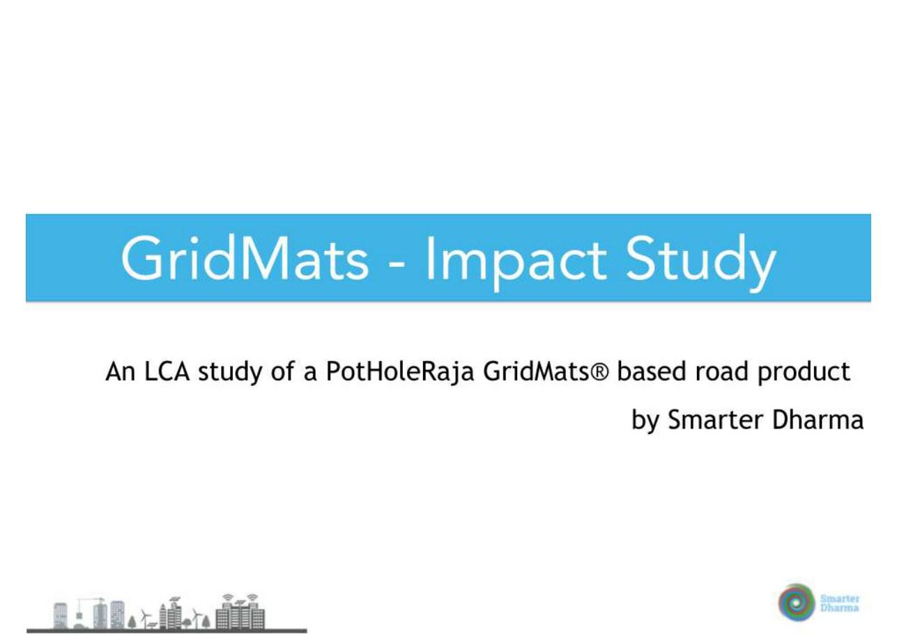 Cover of the GridMats impact study, a life-cycle analysis by Smarter Dharma